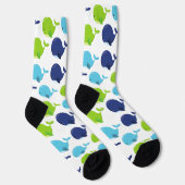 Chaussette Pattern of Whales, Cute Whales, Sea Animals (Droite)