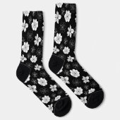 Chaussette Patters de Black & White Floral (Droite)