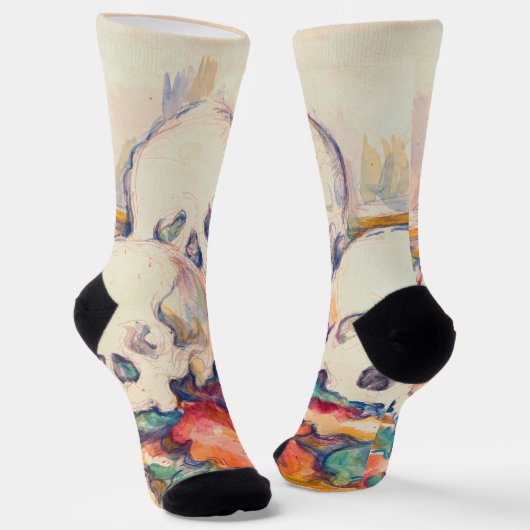 Chaussette Paul Cezanne - Aquarelle à trois crânes (Angulaire)
