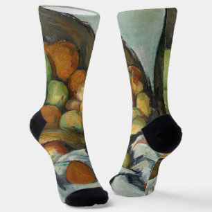 Chaussette Paul Cezanne Panier de Pommes Nature morte vintage