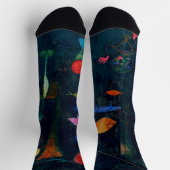 Chaussette Paul Klee Fish Magic Peinture Abstraite Art graphi (Haut)