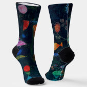 Chaussette Paul Klee Fish Magic Peinture Abstraite Art graphi (Angulaire)