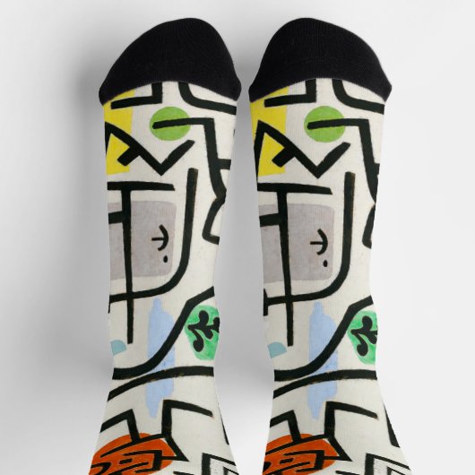Chaussette Paul Klee Rich Harbour Expressionnisme Abstrait (Haut)