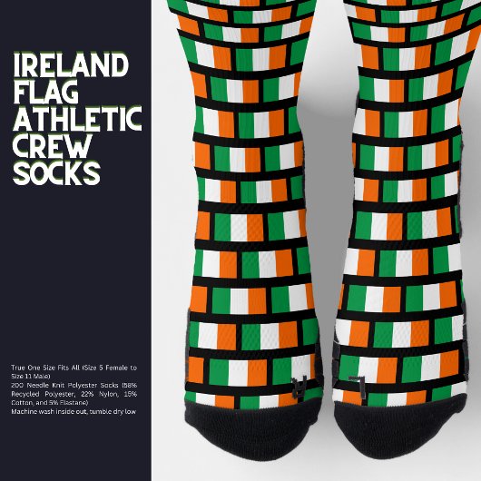 Chaussette Pavillon irlandais Chaussettes d'équipage sportif