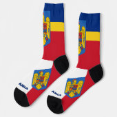 Chaussette Pavillon roumain Patriotique, Roumanie durable (Gauche)