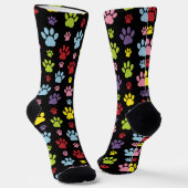 Chaussette Paws Colorés, Motif Paw, Empreintes de pattes, Paw (Angulaire)