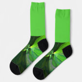 Chaussette Pays des Renards à feuilles vertes (Gauche)