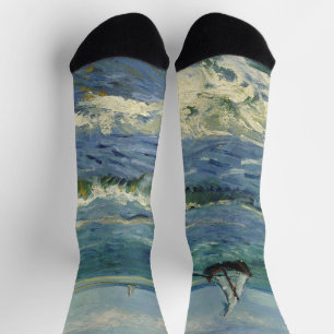 Chaussette Paysage marin de Van Gogh à Saintes Maries de la M