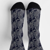 Chaussette PCB Quirky Abstrait électronique Geek Marine Blue  (Haut)