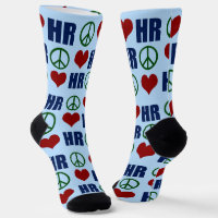 Peace Love HR Cute Ressources humaines Bleu
