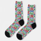Chaussette Peace Love Insurance Funny Christmas (Gauche)