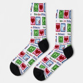 Chaussette Peace Love Phlebotomy mignon Phlebotomiste (Gauche)