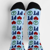Chaussette Peace Love PT mignon physiothérapeute Blue (Haut)