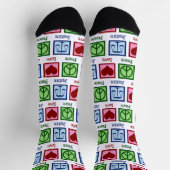 Chaussette Peace Love Scales de justice Avocat juge (Haut)