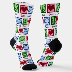 Chaussette Peace Love Scales de justice Avocat juge