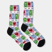 Chaussette Peace Love Scales de justice Avocat juge (Droite)