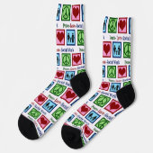 Chaussette Peace Love Social Work Cute Social Worker (Gauche)