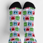 Chaussette Peace Love Social Work Cute Social Worker (Haut)