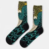 Chaussette Peacock Fine Art Bird Nouveau (Gauche)