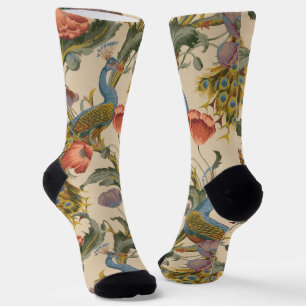 Chaussette Peacock Motif vintage Art coloré