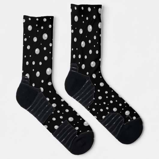 Chaussette Pearl Pattern on Black Background (Droite)