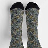 Chaussette Peau de crocodile imitation. Impression animale. (Haut)