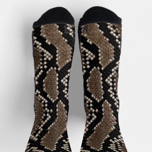 Chaussette Peau de serpent de Python Réticulé Faux (Haut)