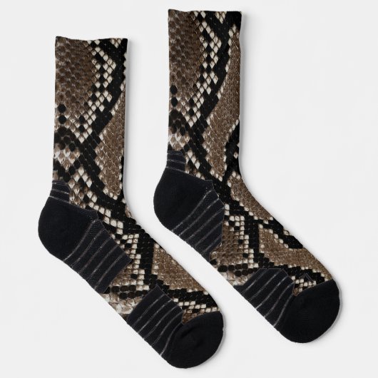 Chaussette Peau de serpent de Python Réticulé Faux (Droite)
