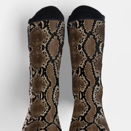 Chaussette Peau de serpent de Python Rock Faux (Haut)