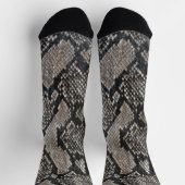 Chaussette Peau de serpent Python - Mode élégante grise riche (Haut)