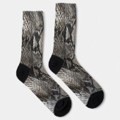 Chaussette Peau de serpent Python - Mode élégante grise riche (Droite)