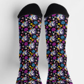 Chaussette Pegasus Noir Floral (Haut)