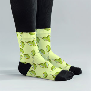 Chaussette Peint à la main Novelty Motif Initiales rétro Limi