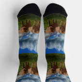 Chaussette Peinture à l'huile d'éléphant, Chaussettes d'équip (Haut)