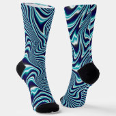 Chaussette Peinture à marbrage fluides bleu (Angulaire)