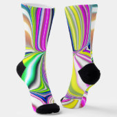 Chaussette peinture Abstraite art moderne effet 3d dans neon (Angulaire)