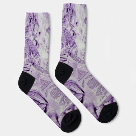 Chaussette Peinture Abstraite violette (Droite)