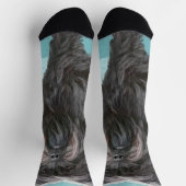 Chaussette Peinture Affenpinscher - Art Original de Chien Mig (Haut)