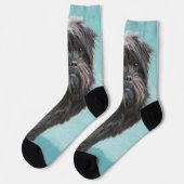 Chaussette Peinture Affenpinscher - Joli art original chien (Gauche)