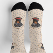 Chaussette Peinture allemande Pinscher peinture art animal or (Haut)