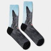 Chaussette Peinture belge Sheepdog - Cute Original Chien Art (Droite)