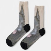 Chaussette Peinture belge Tervuren - Cute Original Chien Art (Gauche)