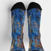 Chaussette Peinture bleue Peinture Peeling hors de la planche (Haut)