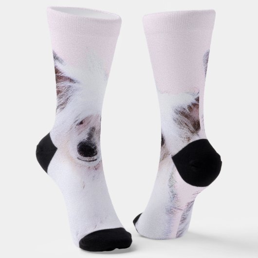 Chaussette Peinture chinoise en poudre - Art Chien (Angulaire)