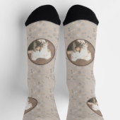 Chaussette Peinture Chinoise sans cheveux peint art original  (Haut)