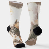 Chaussette Peinture Chinoise sans cheveux peint art original  (Angulaire)