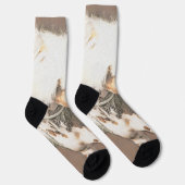 Chaussette Peinture Chinoise sans cheveux peint art original  (Droite)