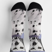 Chaussette Peinture Dalmatienne - Cute Original Chien Art (Haut)