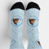 Chaussette Peinture de Basenji - Art Original Mignon (Haut)