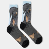 Chaussette Peinture de Beauceron - Cute Original Chien Art (Droite)